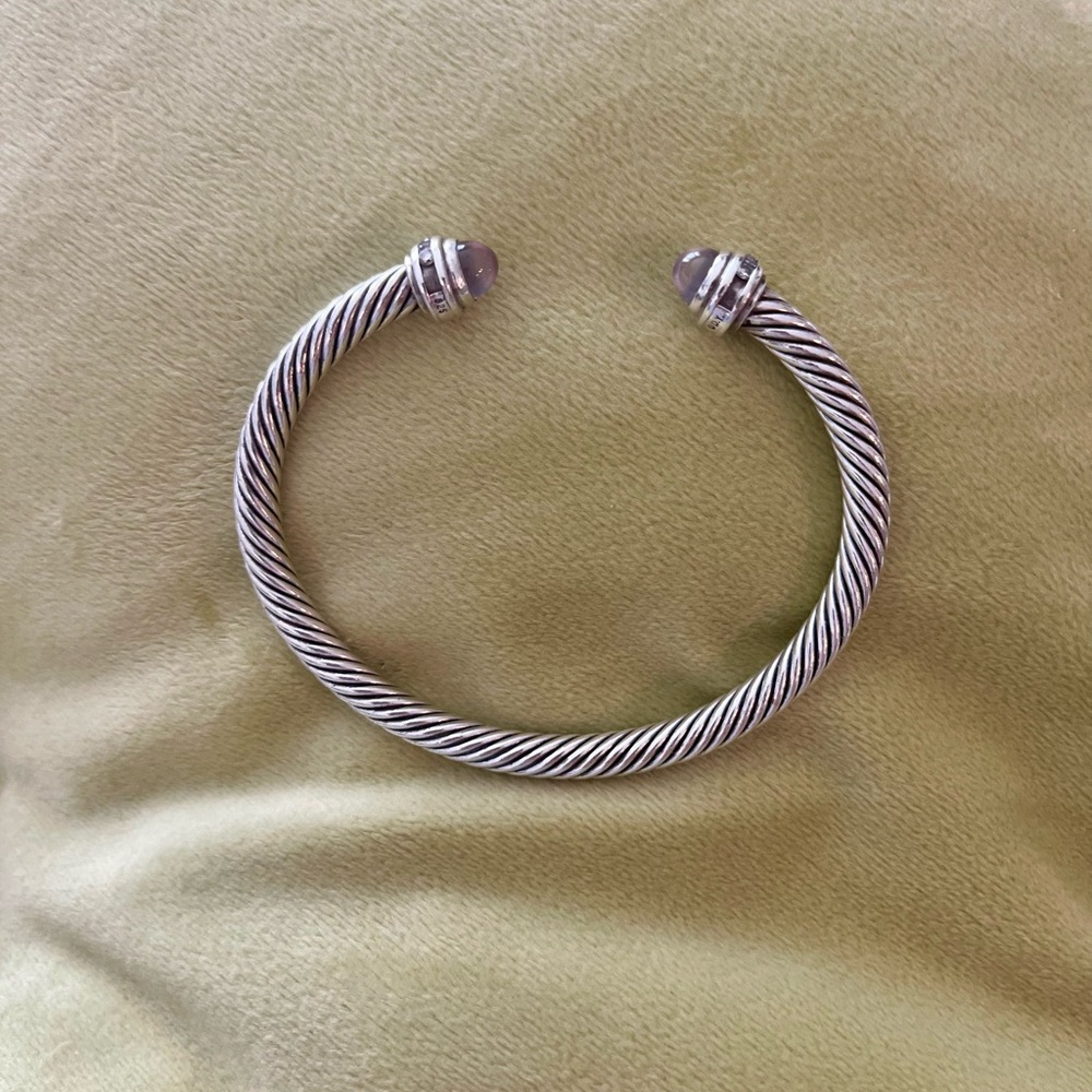 David Yurman Classic Cable Bracelet Rose Quartz